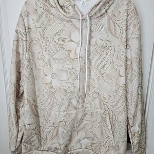 Floral Lace Pattern Women's Hoodie Size XL